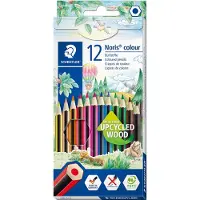 Staedtler Noris colour 185, Schwarz, Blau, Braun, Grün, Hellblau, Hellgrün, Magenta, Orange, Pfirsich, Rot, Violett, Gelb, 12 Stück(e)