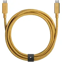 Native Union , Eco Belt USB-C / USB-C Kabel – 2,4 m, Gelb