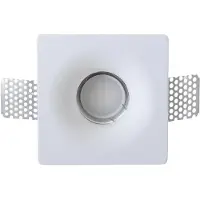 Näve Einbauleuchten - LED Einbauspot, Einbaulampe im Functional Style, aus Gips in weiß, 4,5 cm hoch, Maße 12 x 12 cm, GU10-Fassung