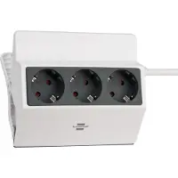 Brennenstuhl 1150070, 3 m, Drinnen, IP20, Anthrazit, Weiß, 3 AC-Ausgänge, 16 A