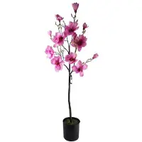 OEM Kunstblütenbaum 140cm rosa Magnolie