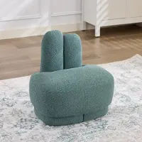 MODFU Sitzhocker mit Hasen-Design,Kinder-Hocker,gepolsterter Hocker,aus Schaumstoff,54×41.5×54cm,Grün