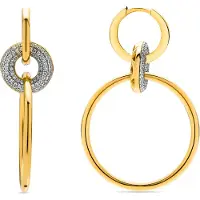 Luxenter -Ohrringe aus 925er Sterlingsilber und Zirkonia mit Rhodiumbeschichtung – Wanty