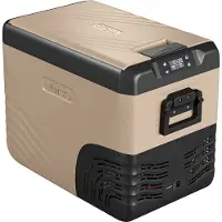 Yolco KX40 Sand Elektrische Kompressor-Kühlbox, Dual- Zone, App Steuerung per Bluetooth, 12/24 V und 230 V, für Auto, LKW, Boot, Camping Kühlschrank