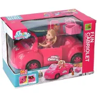 Ottosimon KiddyGo Cabrio Spielzeugauto mit Puppe und Hund - rosa Picknickset
