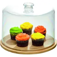IDesign Serviertablett Ro Pansino mit Glocke Transparent (27,4 x 19,8 cm)