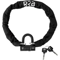 R2B Motorradschloss ART 4 – 120 cm – 2 Schlüssel – Rollerschloss – Fahrradschloss – ART-4-Schloss – Kettenschloss für Motorrad, Scooter und E-Bikes