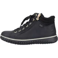 Rieker Z4263-00 Damenboots, gefüttert, Synthetik, Schwarz, NEU - Damenschuhe Modische Stiefelette / Boots, Schwarz