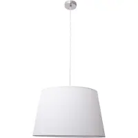 Näve Pendelleuchten - Pendelleuchte "BOLOGNA" Ø: 45cm beige, Hängelampe im Scandi Style, aus Metall, Kunststoff und Textilmaterial in beige, 128 cm hoch, Ø 45 cm, E27-Fassung