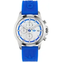 Adidas Uni Uhr EXPRESSION TWO CHRONO Silikon blau AOFH24520