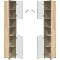 vidaXL Badezimmermöbel-Set 4 stk. Sonoma-Eiche 35 x 30 x 192 cm