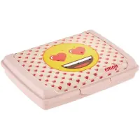 Keeeper Brotdose carla mini Emoji Hearts, 0,5 L, rosa Deco-Click-Box mini, PP, praktischer Verschluss
