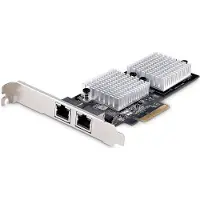 StarTech.com com 2-Port 10GbE PCIe Network Adapter Card, Network Card for PCs/Servers, Six-Speed PCIe Et