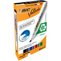 BIC Whiteboardmarker BIC Velleda 1751, æske a 4 farver