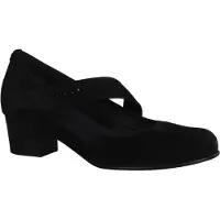 Gabor Comfort 46149-47 Spangenpumps, Damen, Leder, Schwarz, Wechselfußbett - Damenschuhe Modische Pumps / Ballerina, Schwarz, leder (samtchevreau), absatzhohe: 45 mm