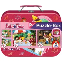 Schmidt 2 x 100 + 2 x 150 Teile Spiele Kinder Puzzle Bibi & Tina Koffer 56509
