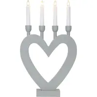 Star Trading 244-92, Leichte Dekorationsfigur, Grau, Weiß, 4 Glühbirne(n), E10, 12 W