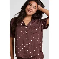 Hunkemoller Pyjama-Jacke Satin Braun