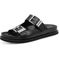 Tamaris Damen Bio/House Slipper Leder, schwarz, 39 EU
