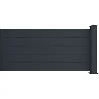 Vente-unique Zaun Nazario Anthrazitgrau 189 cm
