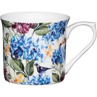 Kitchencraft Becher Fine Bone China Land Floral 300 Ml Weiß/Blau