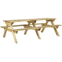 vidaXL Picknicktisch mit Bänken 220x122x72 cm Kiefernholz Imprägniert
