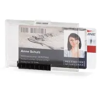 Durable Kartenhalter Pushbox Duo, Kunststoff, für bis zu 2 Karten pro Kammer, 10 St.