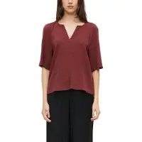 s.Oliver Schlupfbluse 3/4 Arm Bluse mit Splitneck