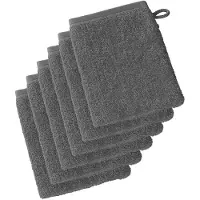 De Witte Lietaer Waschlappen Imagine Antracite (6er Set)