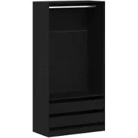 vidaXL Kleiderschrank Schwarz Eichen-Optik 100 x 50 x 200 cm