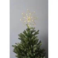 SmartaSaker LED-Baumspitze "Topsy", Sternform, gold, outdoor