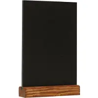 Europel Tischaufsteller Kreidetafel, 356268, A4, aus Kunststoff, T-Form, beidseitig, mit Holzsockel