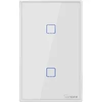 Sonoff T2US2C - 2-gang Wi-Fi Smart Wall Switch US - White