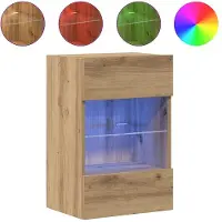 vidaXL Wandschränke mit LED-Leuchten für TV 2 Stk. Artisan-Eiche