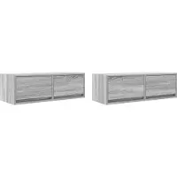 vidaXL TV-Schränke 2 Stk. Grau Sonoma 80x31x25,5 cm Holzwerkstoff