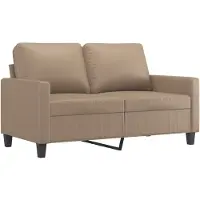 vidaXL 2-Sitzer-Sofa Cappuccino-Braun 120 cm Kunstleder