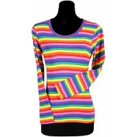 Thetru Damen Ringelshirt langarm bunt – alltagstauglich