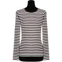 Thetru Damen Ringelshirt langarm schwarz-weiss – alltagstauglich