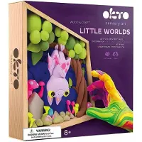 Okto "Kleine Welten" DIY Tonset 21x21 cm. Fledermauskunst