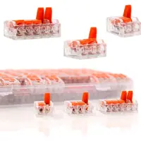Rosfix Set Schnellverbinder 90Stk – 250V, 32A, 0,14–4mm² | Mit Sortierbox & Fächern | Für Elektronik, DIY, Kfz, Möbelbau