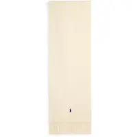 Ralph Lauren für Damen. 455P03868001 Wollschal mit Fransen in Cremeweiß (OSFA), Lässig, Wolle