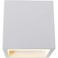Näve Wandleuchten - LED Wandleuchte s: 11,5cm, Wandlampe im Modern Style, ausGips in weiß, 11,5 cm hoch, Maße 11,5 x 11,5 cm, inkl. LED