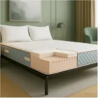 THE WHITE STONE Matratze 80x190 aus Hypoallergener Schaum und Memory Foam, Höhe 22 cm