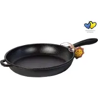 Spies Online Pfanne aus Gusseisen - ø 20 x 4 cm - Gusseiserne Pfanne für alle Wärmequellen - Braten - Induktion - Metallgriff - Pfanne - PFAS-frei - Schwarz