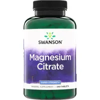 Swanson Health Magnesiumcitrat, 225mg Super-Stärke - 240 Tabletten