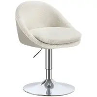 Helloshop26 Verstellbarer Stuhl, Friseurstuhl, drehbarer Bürostuhl, Barhocker mit Rückenlehne und