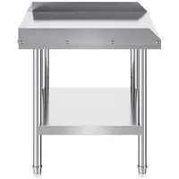 OEM RVS werktafel - 3-seitige Spatrandtisch - Verstelbare Beine - Maße 610 x 711 x 660 mm - Horeca