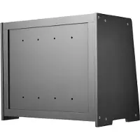 DUOKU Brotbox - - SX003 - 2 Ebenen - Holz - Schwarz mit gewellter Acryl-Tür