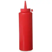 Hendi Dressingflasche Rot Plastik 200ml