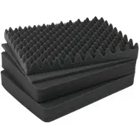HMF ODR100 Koffereinlagen mit Rasterschaumstoff für Outdoor-Fotokoffer, 4er Set, 37,5 x 27 cm